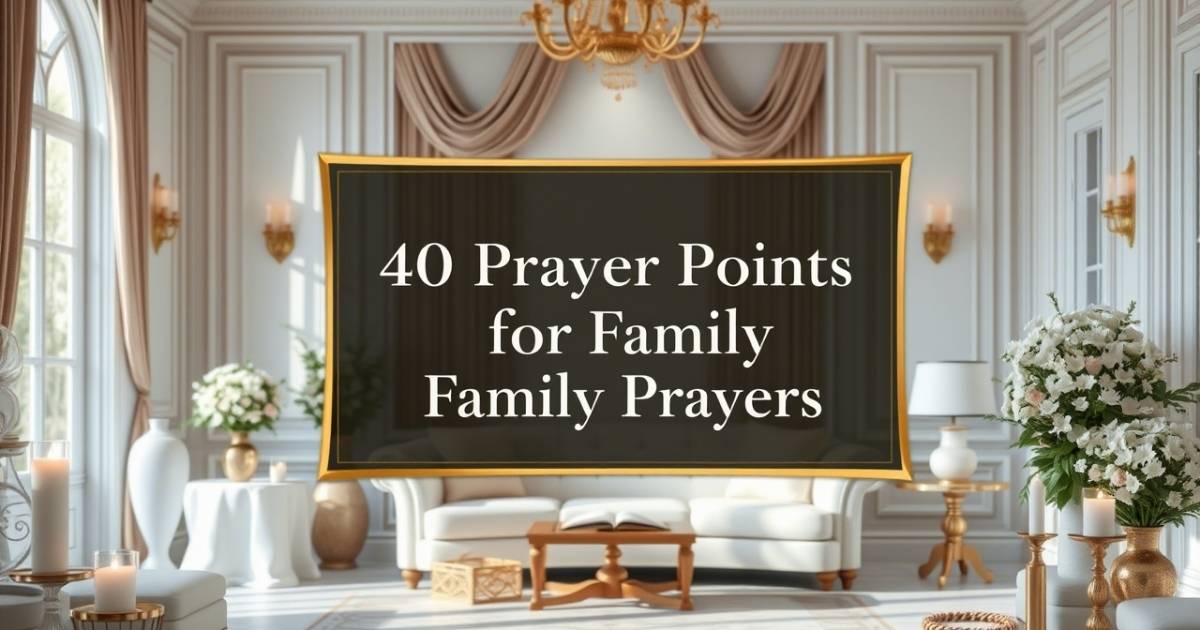 Prayer Points for Family: Family Prayers