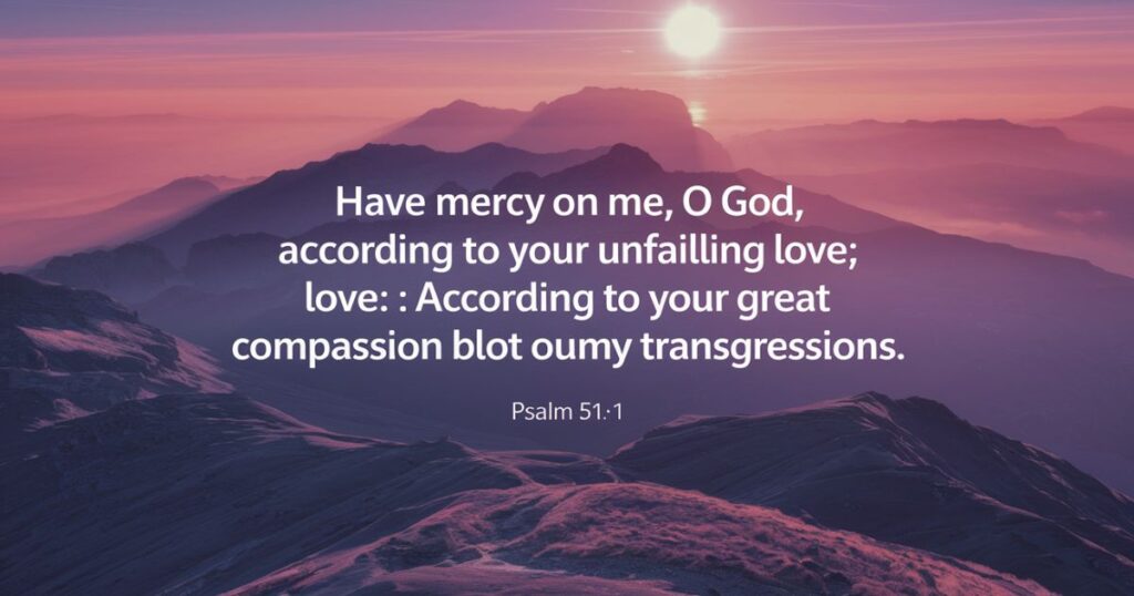 Prayer Points for Mercy with Bible Verses