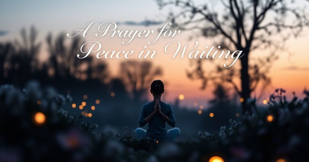 A Prayer for Peace in Waiting