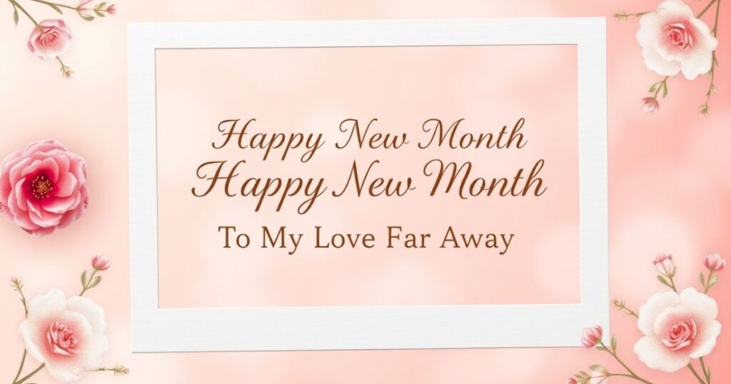 Happy New Month Message To My Love Far Away