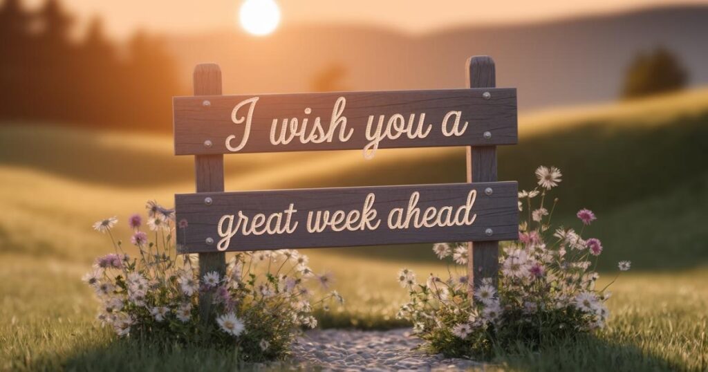 I Wish You A Great Week Ahead
