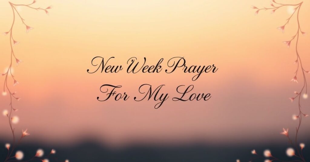 New Week Prayer For My Love