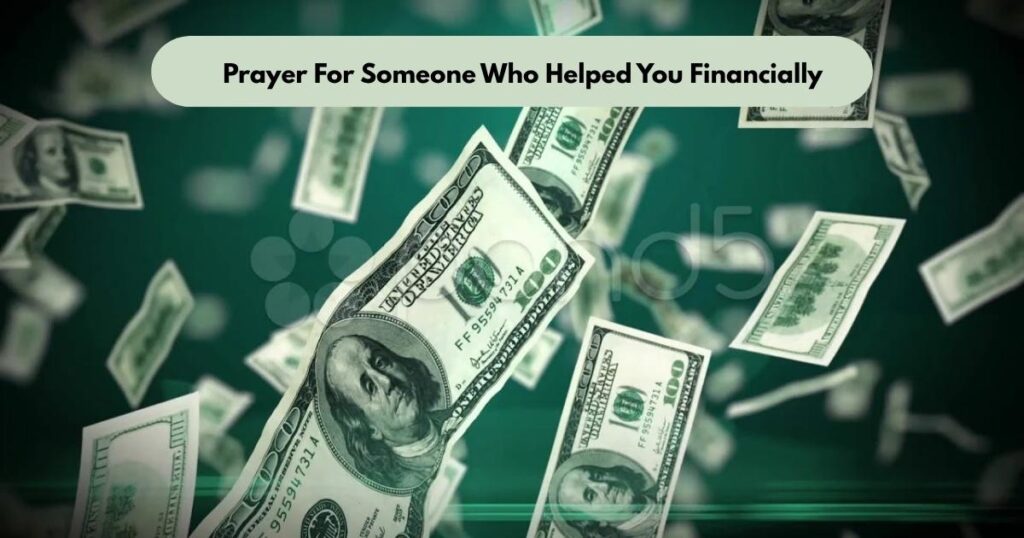 Prayer For Someone Who Helped You Financially