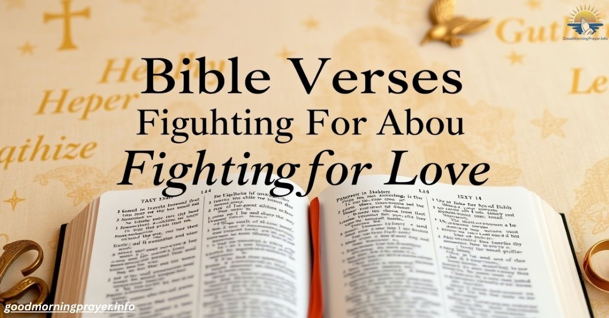 Bible Verses About Fighting For Love