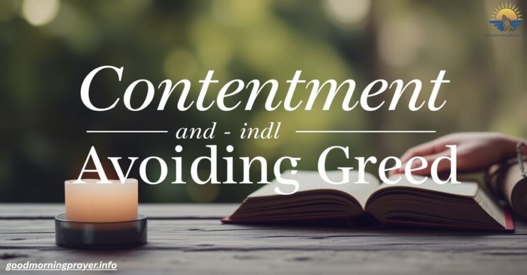 Contentment and Avoiding Greed