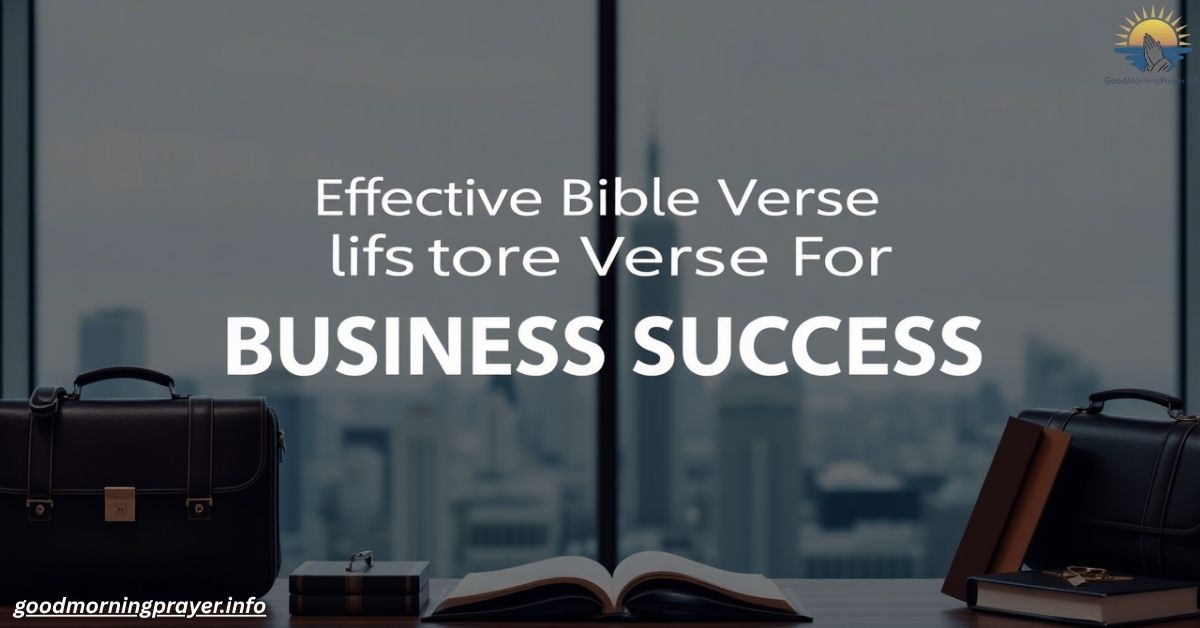 Effective Bible Verse For Business Success