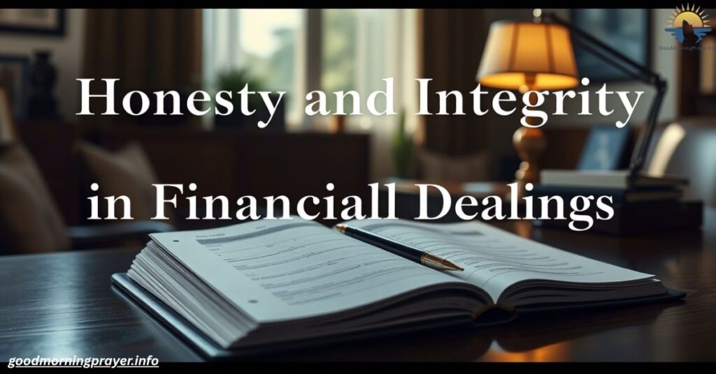 Honesty and Integrity in Financial Dealings
