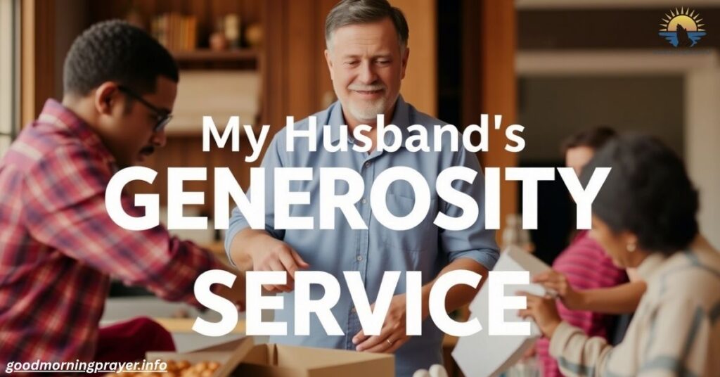 My Husband’s Generosity and Service