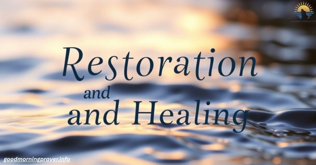 Restoration and Healing